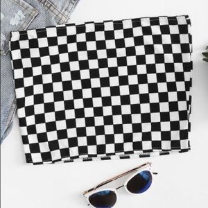 shein checkered tube top